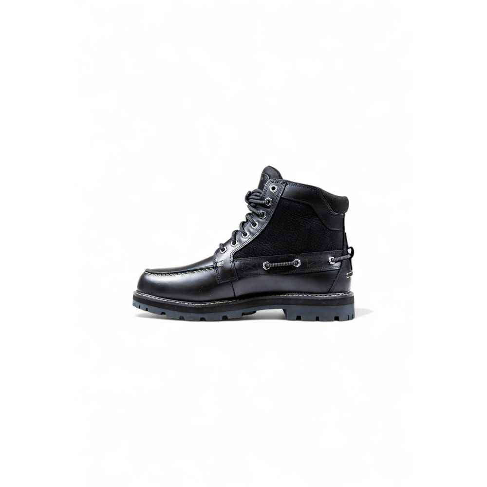 Timberland Black Leather Lace-Up Boots