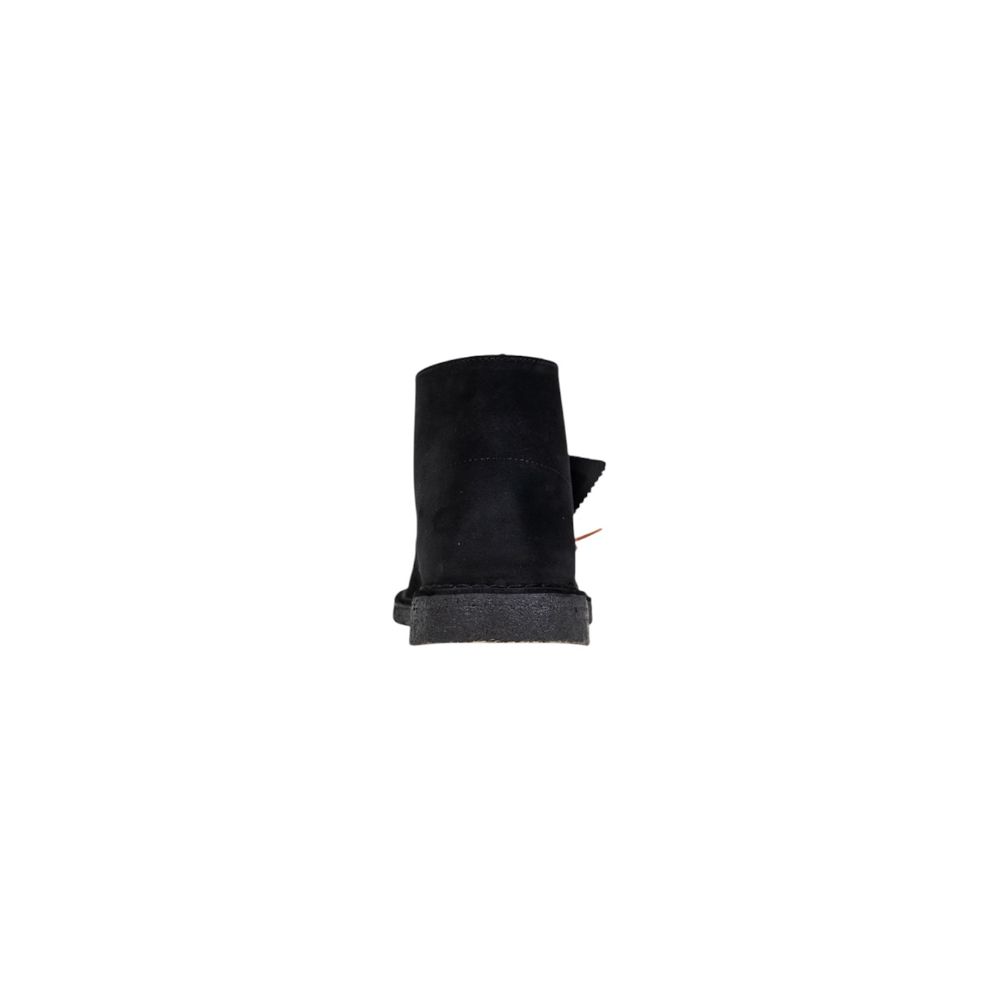 Clarks Black Suede Leather Lace-Up Boots