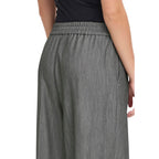 ICHI Gray Polyester Casual Pants