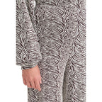 ICHI Brown Polyester Casual Pants