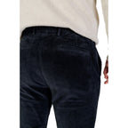 Borghese Blue Cotton Casual Pants