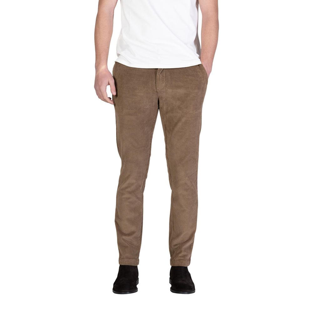 Borghese Brown Cotton Casual Pants
