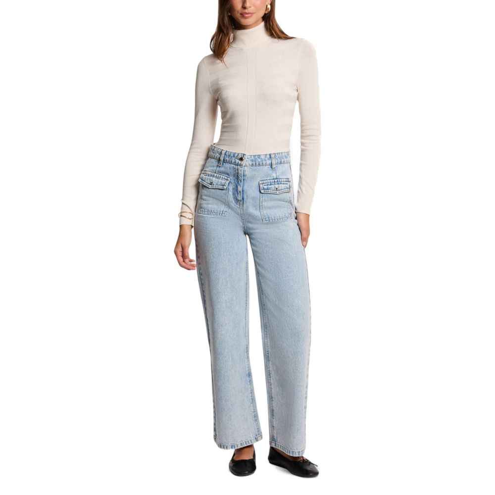Morgan De Toi Beige Viscose Turtleneck