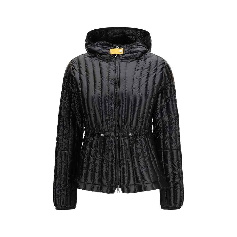 Parajumpers Black Nylon Full-Length Jacket