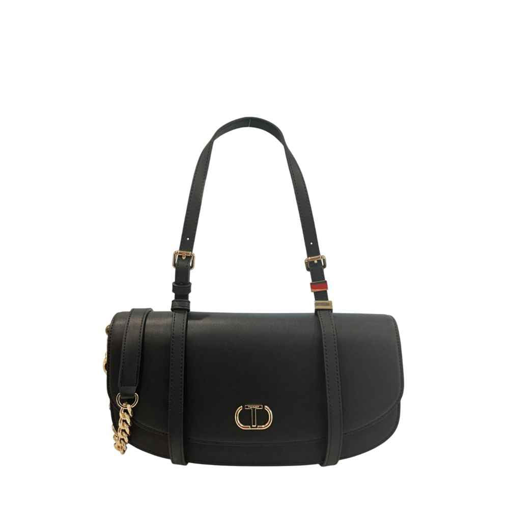 Twinset Black PU Women Shoulder Bag