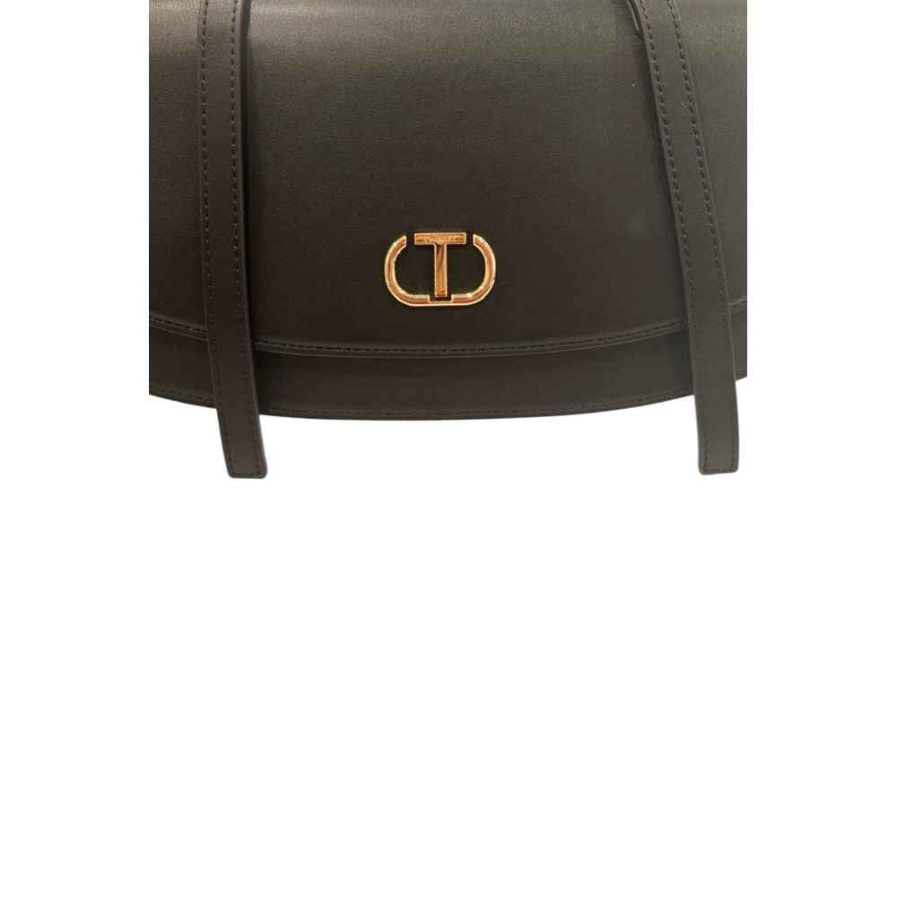 Twinset Black PU Women Shoulder Bag