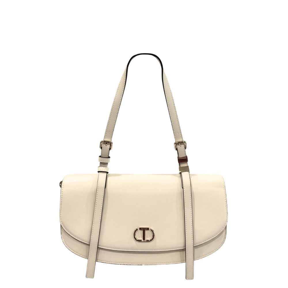 Twinset White PU Women Shoulder Bag