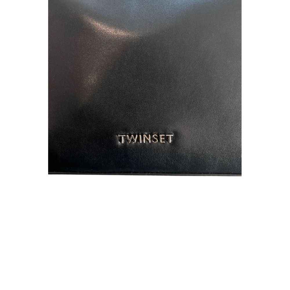 Twinset Black PU Women Shoulder Bag