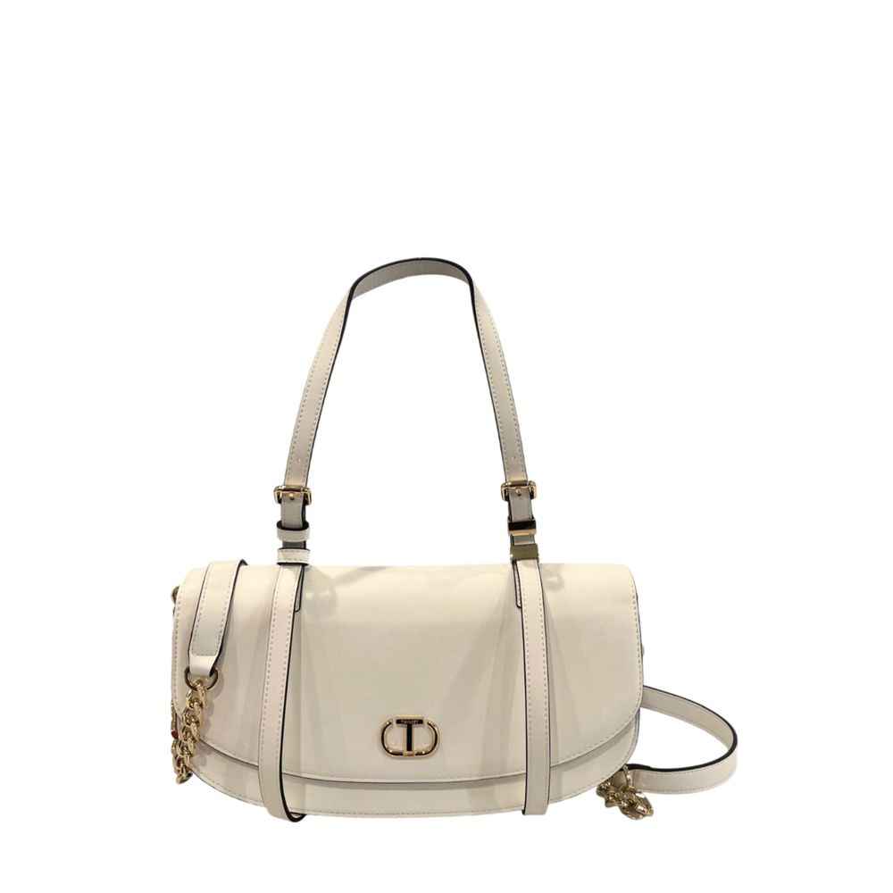 Twinset White PU Women Shoulder Bag