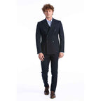 Baldinini Trend Blue Wool Two-Piece Suit
