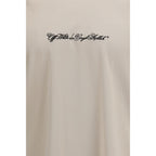 Off-White Beige Cotton T-Shirt
