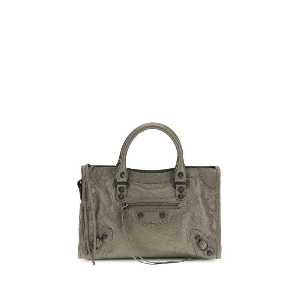 Balenciaga Gray Calf Leather Bos Taurus Shoulder Bag