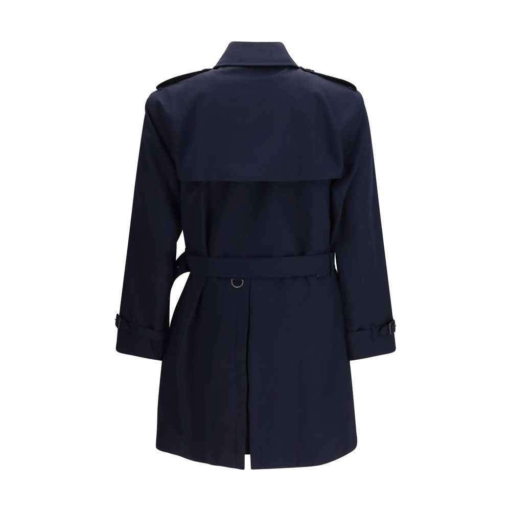 Burberry Blue Cotton Trench Coat