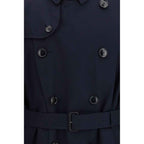 Burberry Blue Cotton Trench Coat