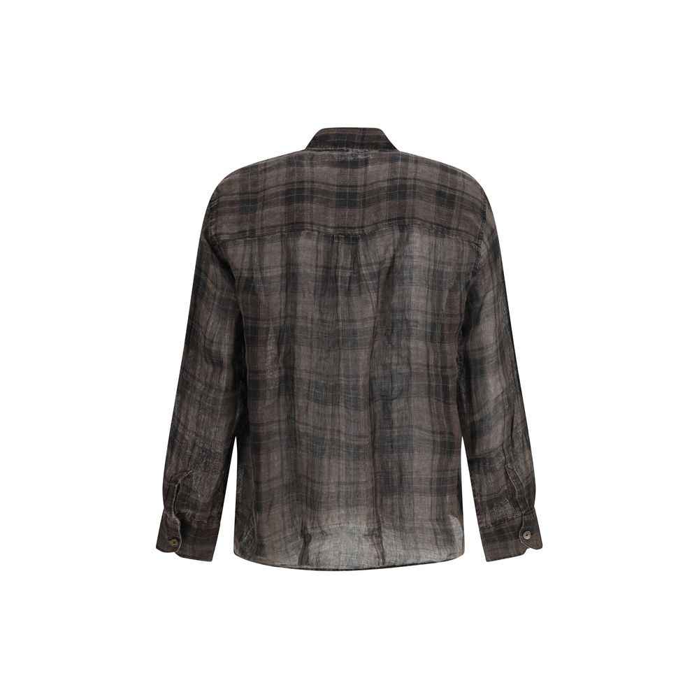 Our Legacy Brown Linen Pattern Shirt