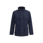 Barbour International Blue Cotton Full-Length Jacket