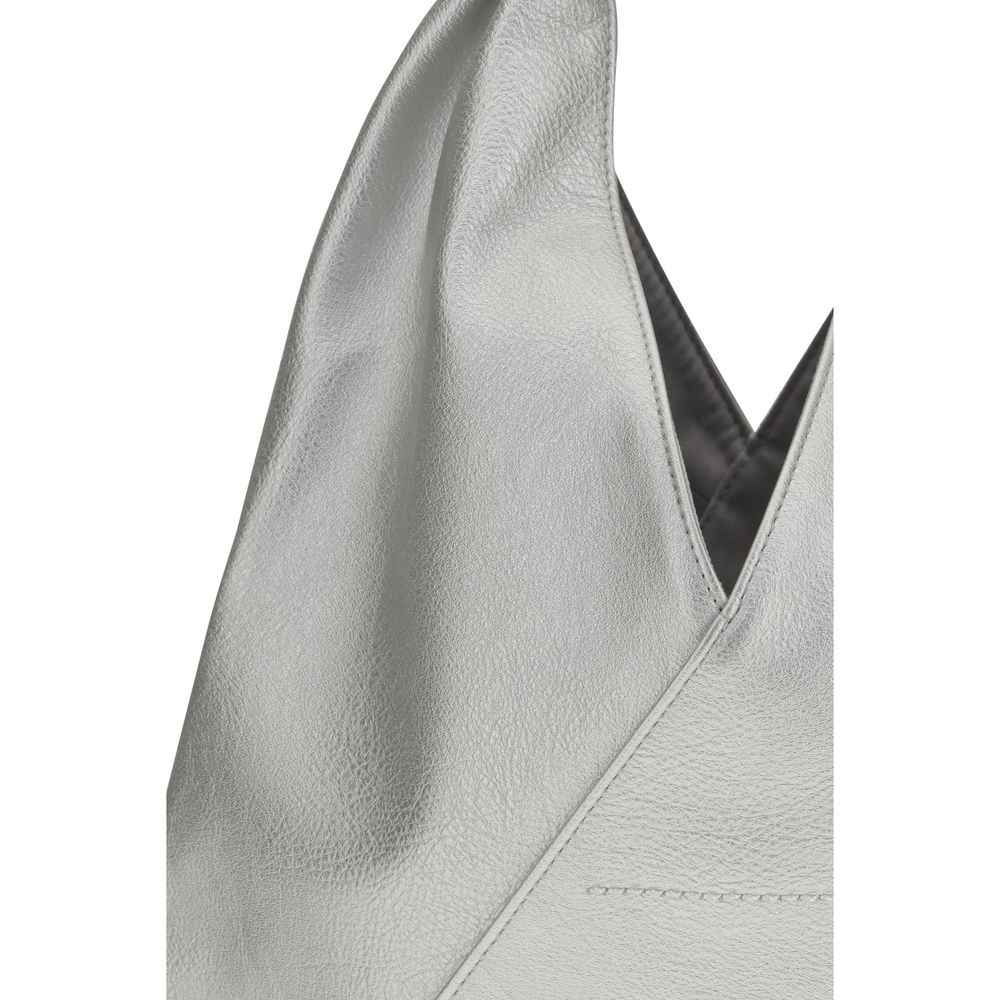 MM6 Silver Polyethylene Handbag