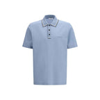 Ferragamo Blue Cotton Polo Shirt