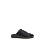 Givenchy Black Calf Leather Bos Taurus Mules