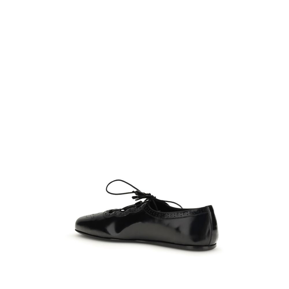 Church's Black Calf Leather Bos Taurus Ballet Flats