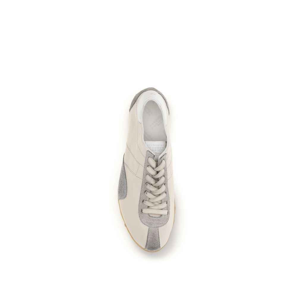 Maison Margiela Beige Calf Leather Bos Taurus Athletic Sneakers