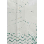 Prada White Cotton Pattern Shirt