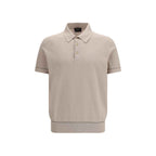 Brioni Beige Cotton Polo Shirt