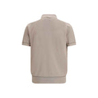 Brioni Beige Cotton Polo Shirt