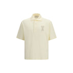 Ami Paris Beige Cotton Polo Shirt