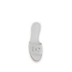 Dolce & Gabbana White Calf Leather Bos Taurus Flat Sandals