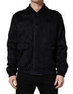 Dolce & Gabbana Black Cashmere Knitted Button Down Jacket