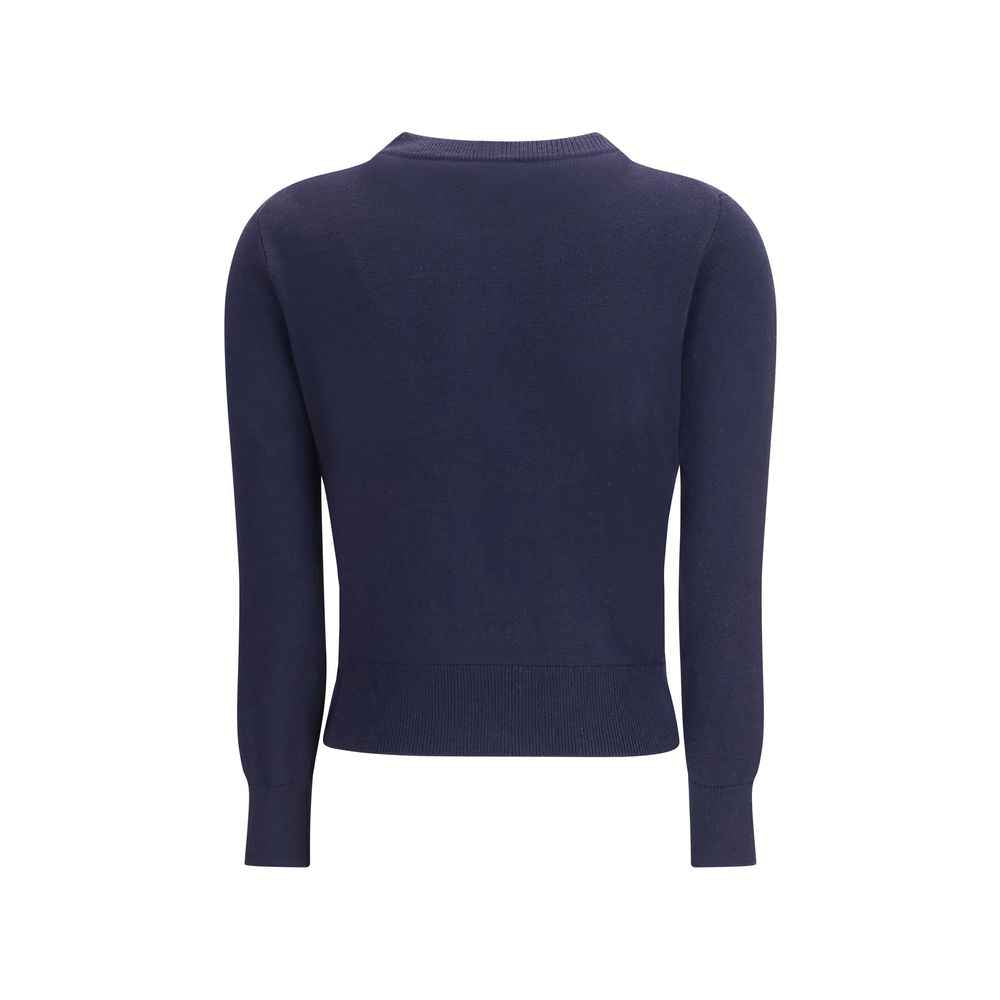 Ami Paris Blue Merino Wool Cardigan