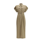 Brunello Cucinelli Beige Cotton Casual Dress