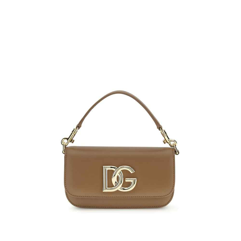 Dolce & Gabbana Brown Calf Leather Bos Taurus Handbag