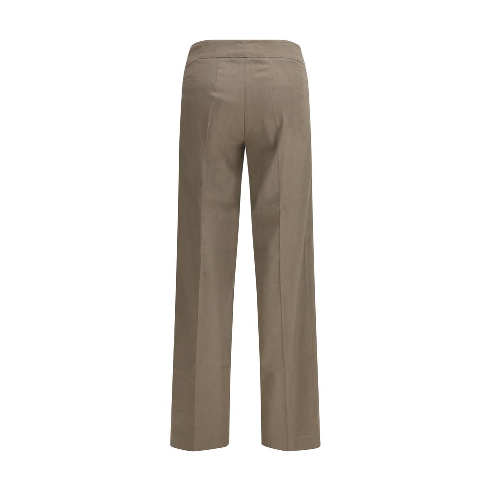 Avenue Montaigne Beige Linen Casual Pants