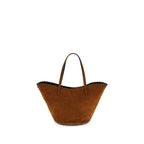 Staud Brown Calf Leather Bos Taurus Handbag