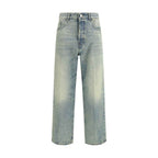 Haikure Blue Cotton Straight-Leg Jeans