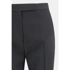 Tom Ford Black Fleece Wool Dress Pants