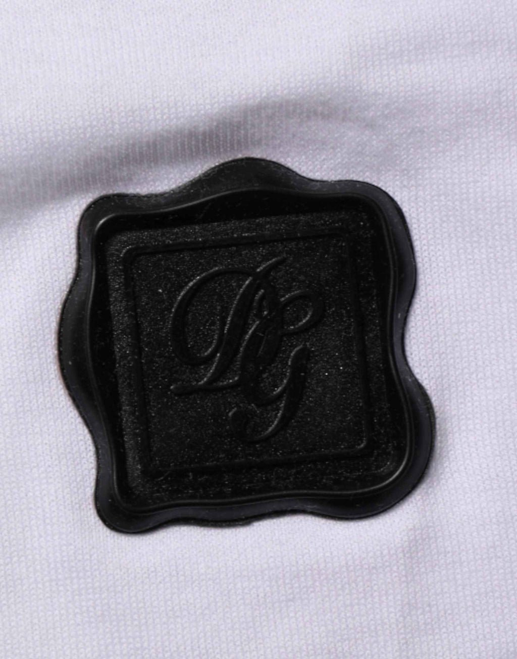Dolce & Gabbana White Logo Patch Cotton Crew Neck T-shirt
