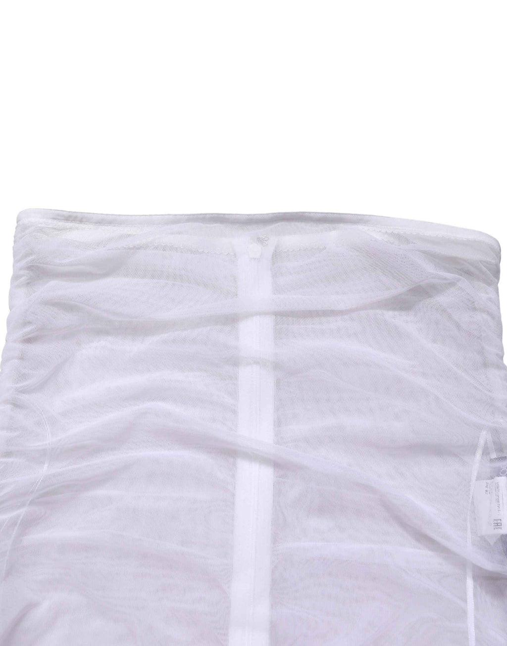 Dolce & Gabbana White Sheer Nylon Stretch Sheath Maxi Dress