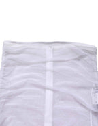 Dolce & Gabbana White Sheer Nylon Stretch Sheath Maxi Dress