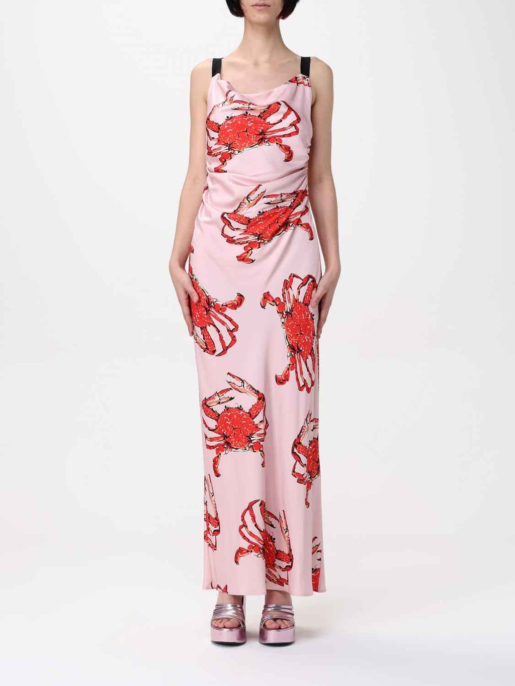 MSGM Multicolor Silk Casual Dress
