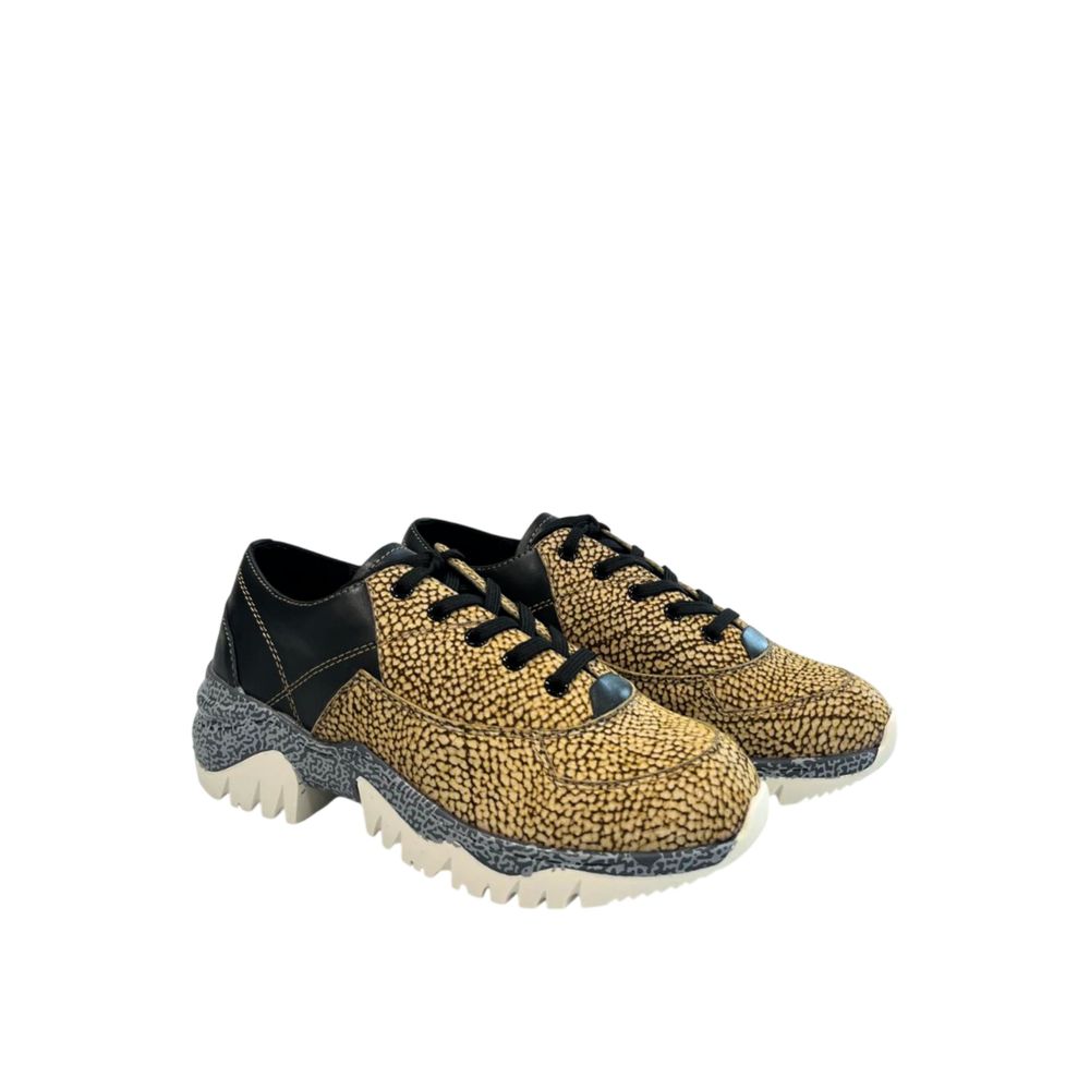 Borbonese Beige Leather Women Sneaker