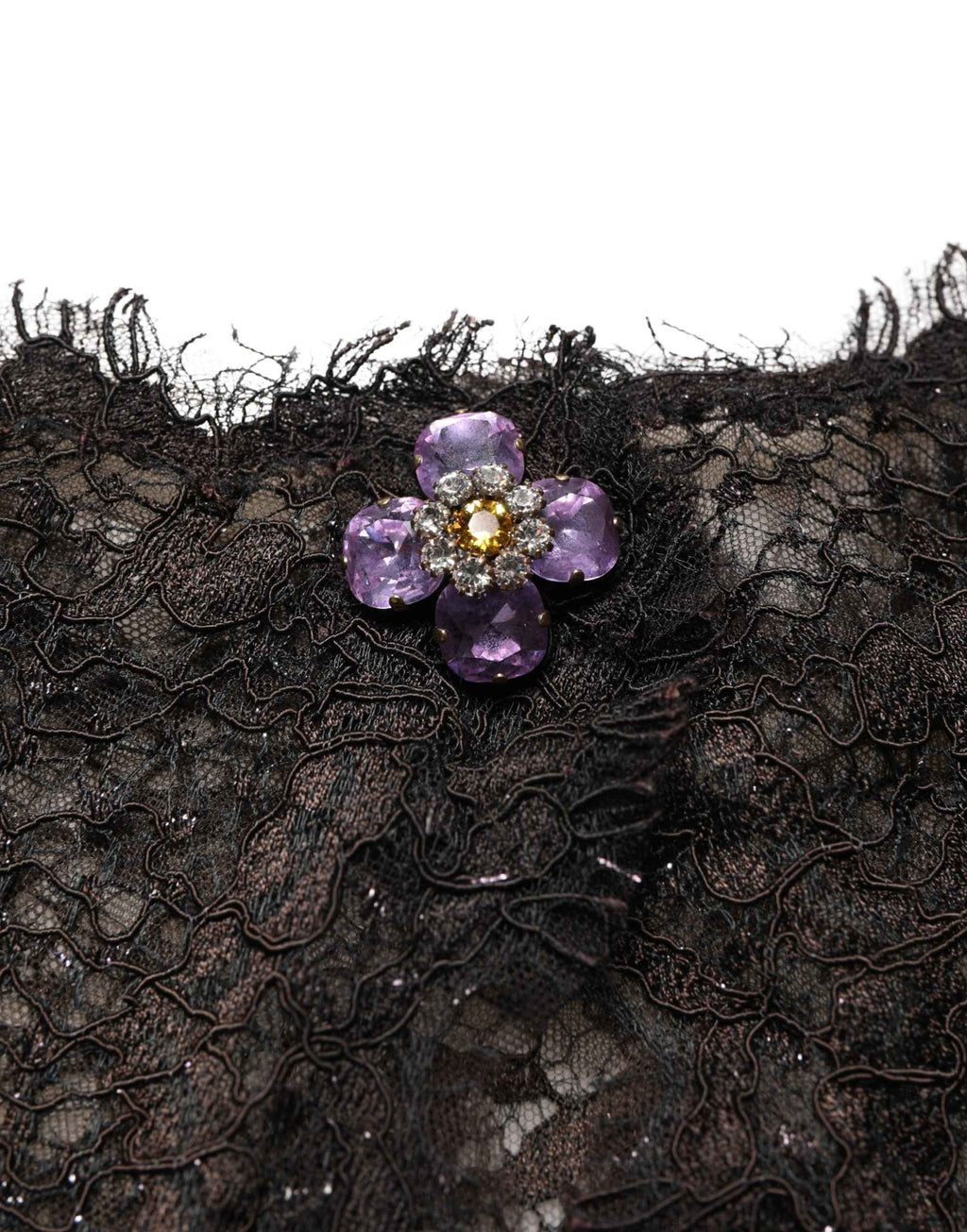 Dolce & Gabbana Black Floral Lace Sheath Long Maxi Dress