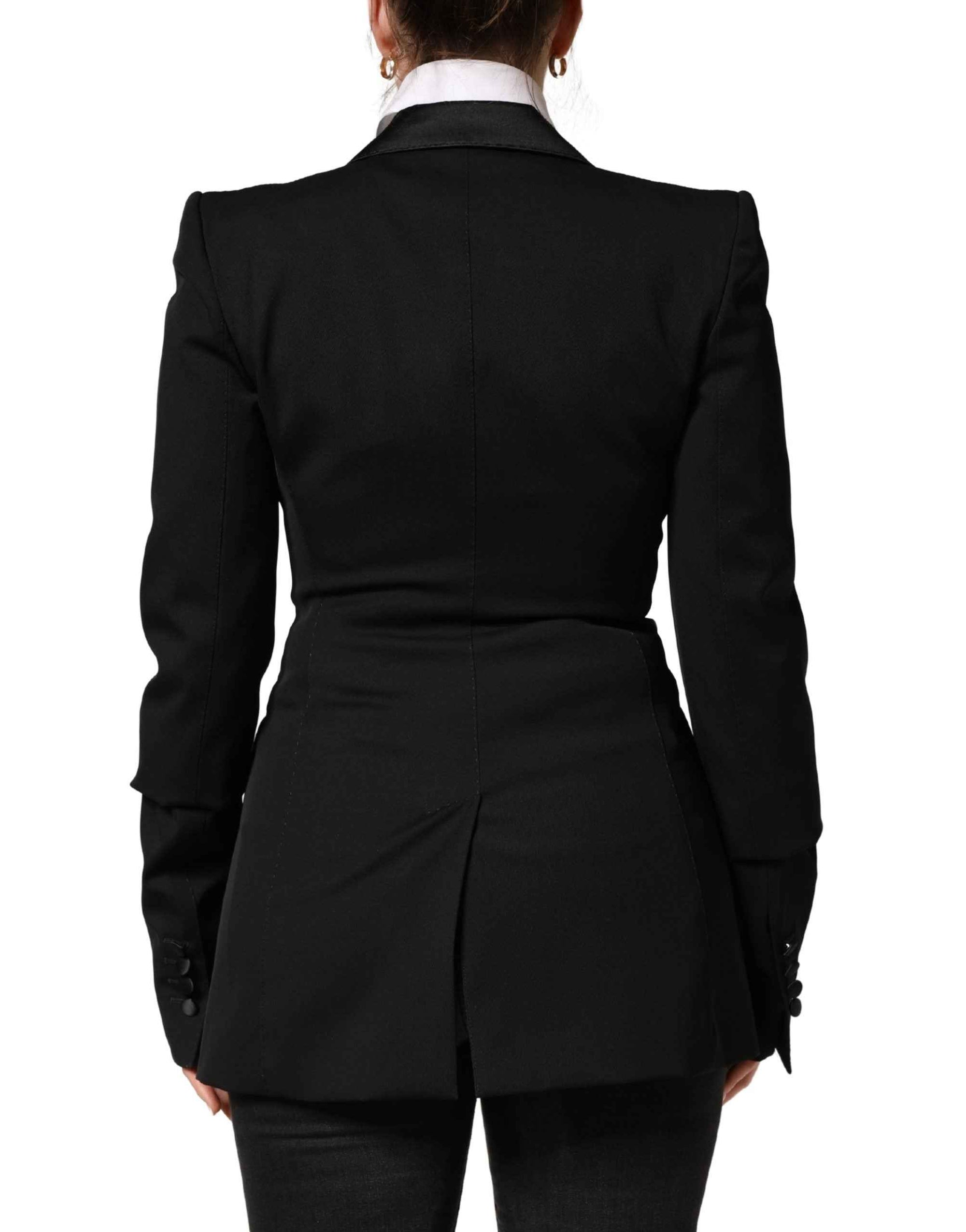 Dolce & Gabbana Black Wool Single Breasted Blazer Jacket