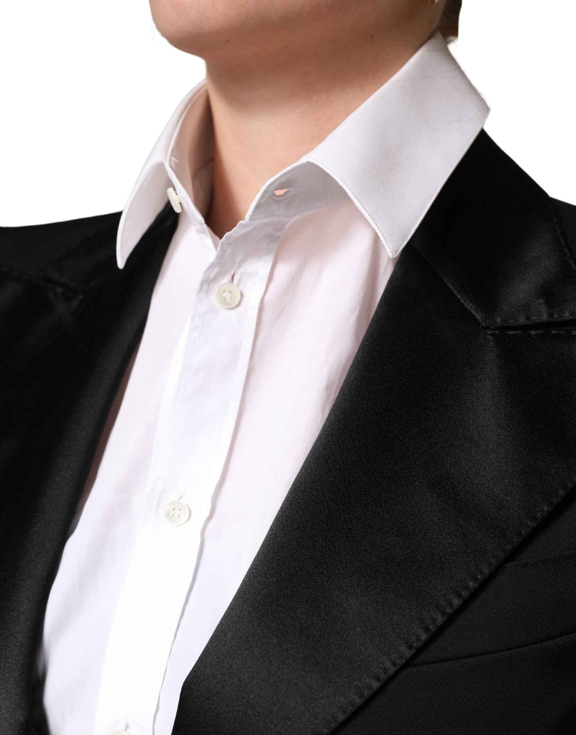 Dolce & Gabbana Black Wool Single Breasted Blazer Jacket