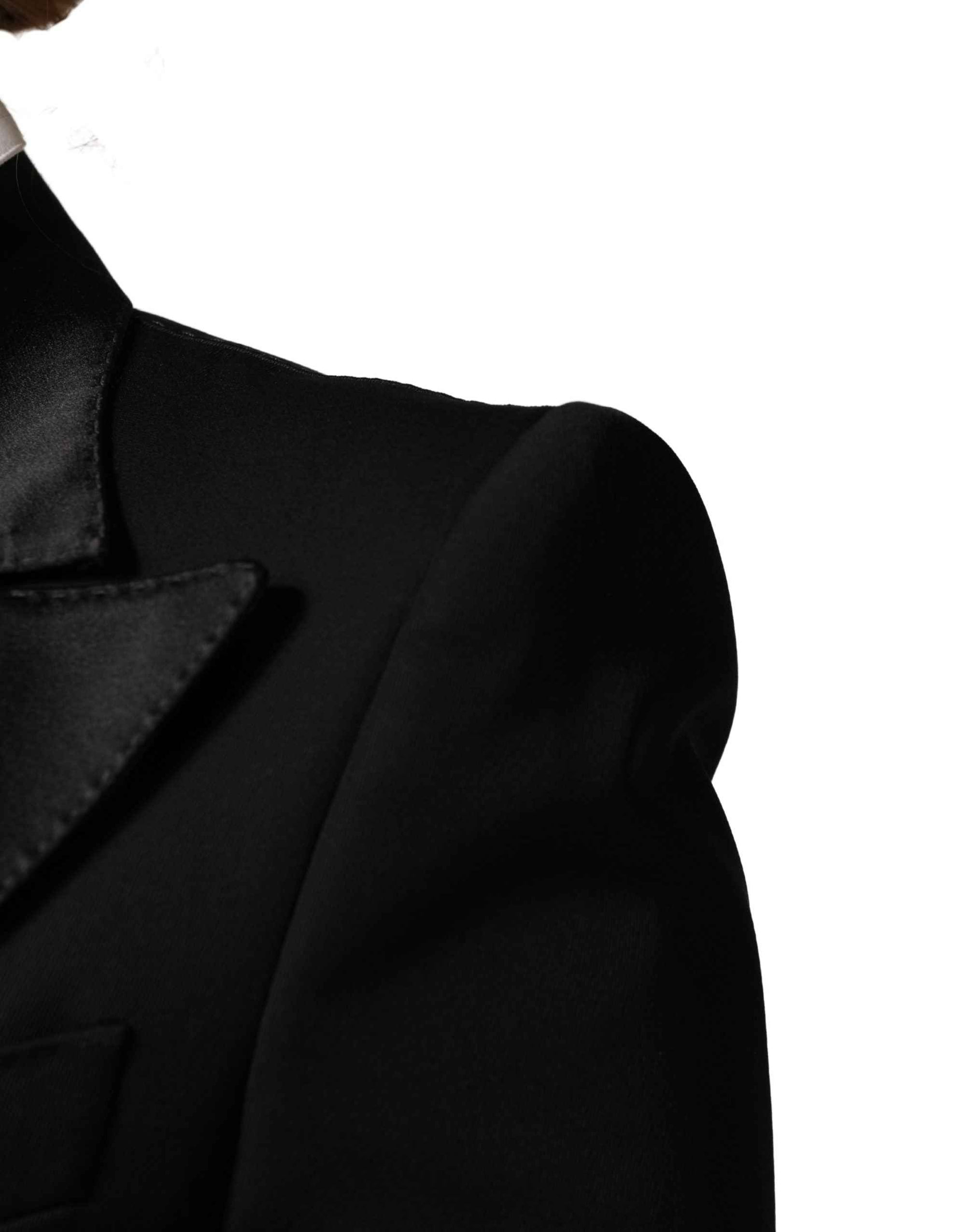 Dolce & Gabbana Black Wool Single Breasted Blazer Jacket