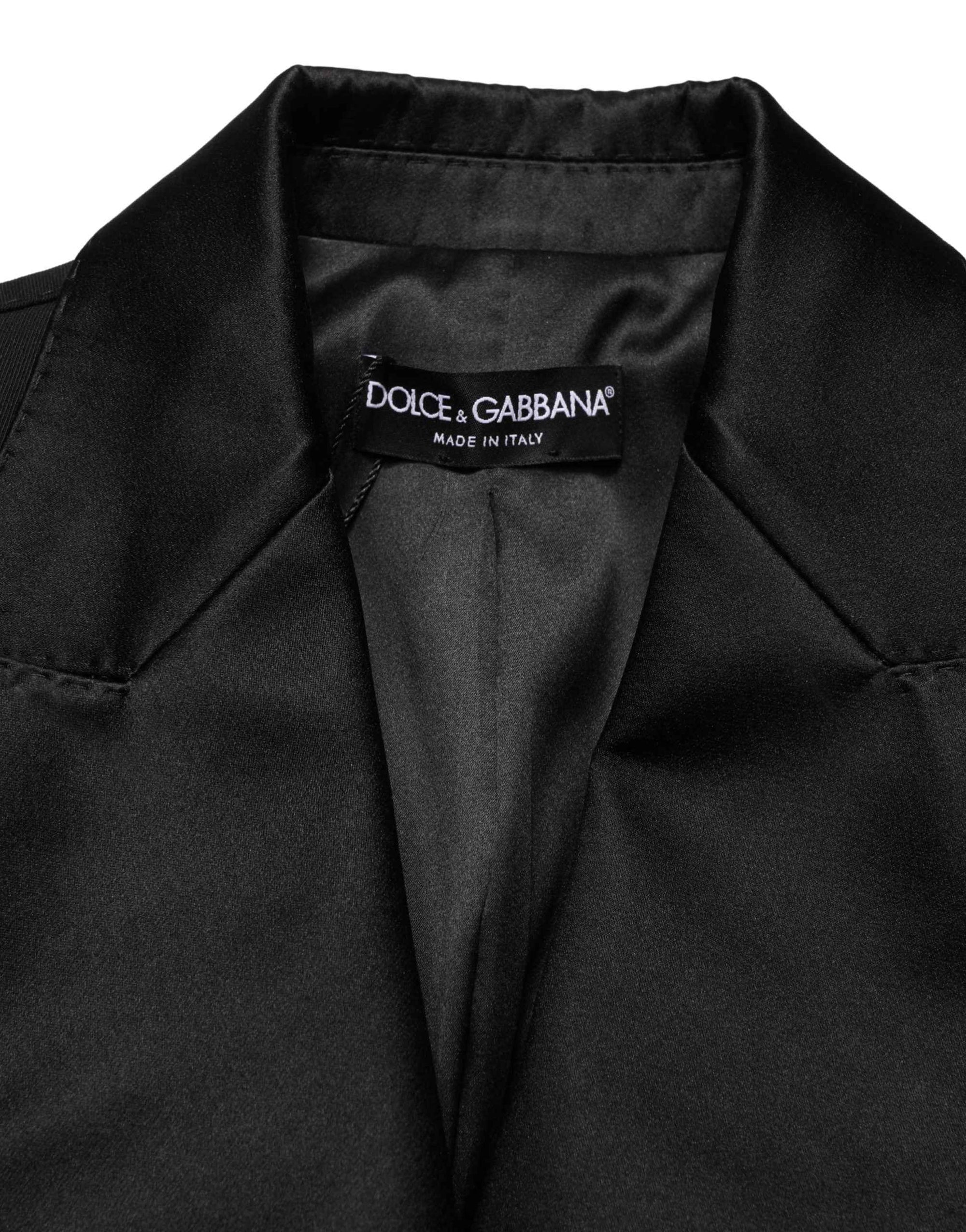 Dolce & Gabbana Black Wool Single Breasted Blazer Jacket