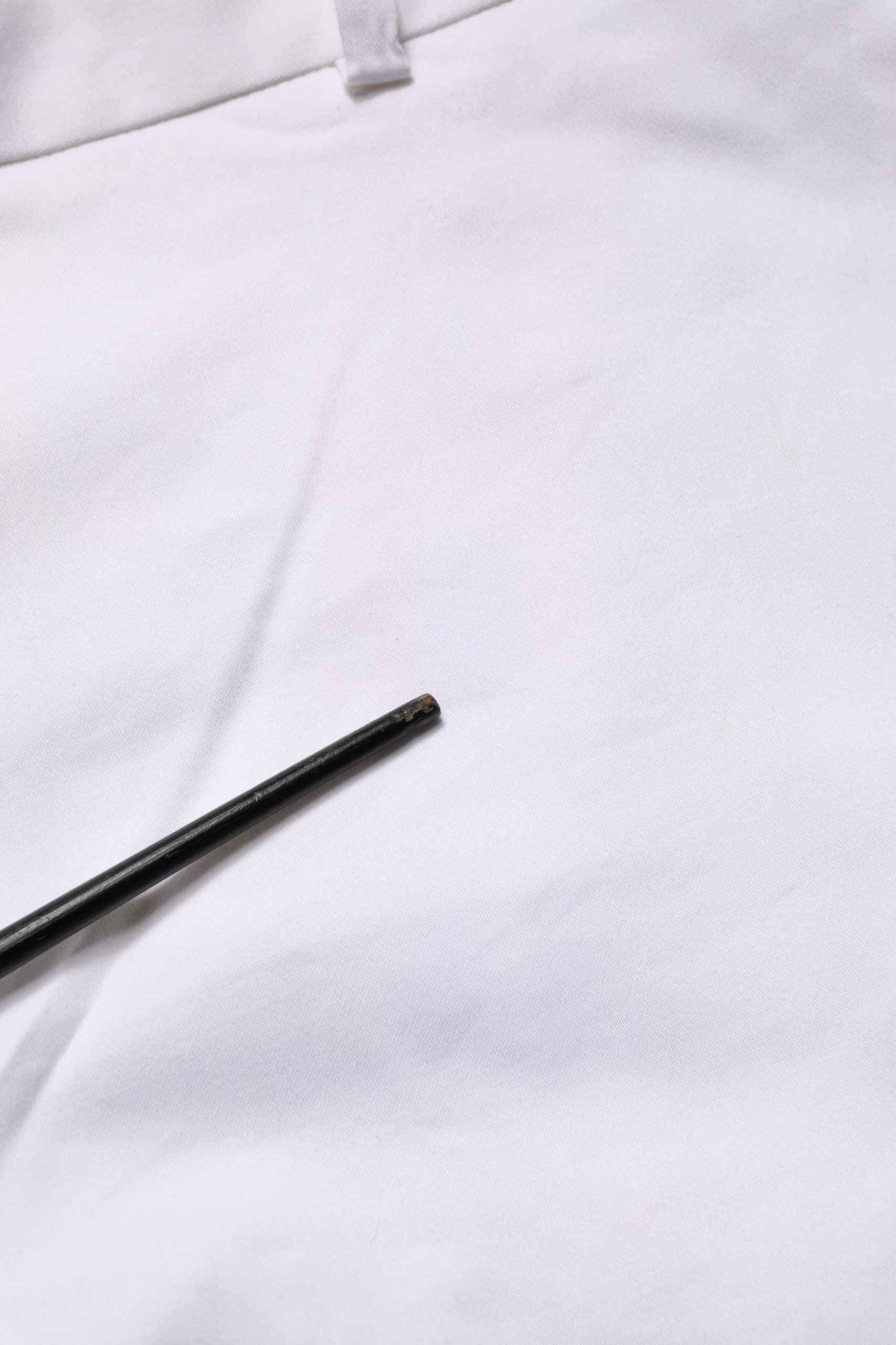 GF Ferre White Mid Waist Straight Chino Women Trouser Pants