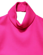 Dolce & Gabbana Hot Pink Wool Backless Sleeveless Tank Top